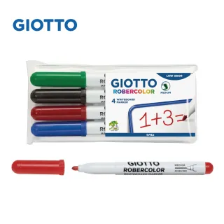 【GIOTTO】兒童專用白板筆四色| 酒精性墨水 不刺鼻 抗敏感 好清洗