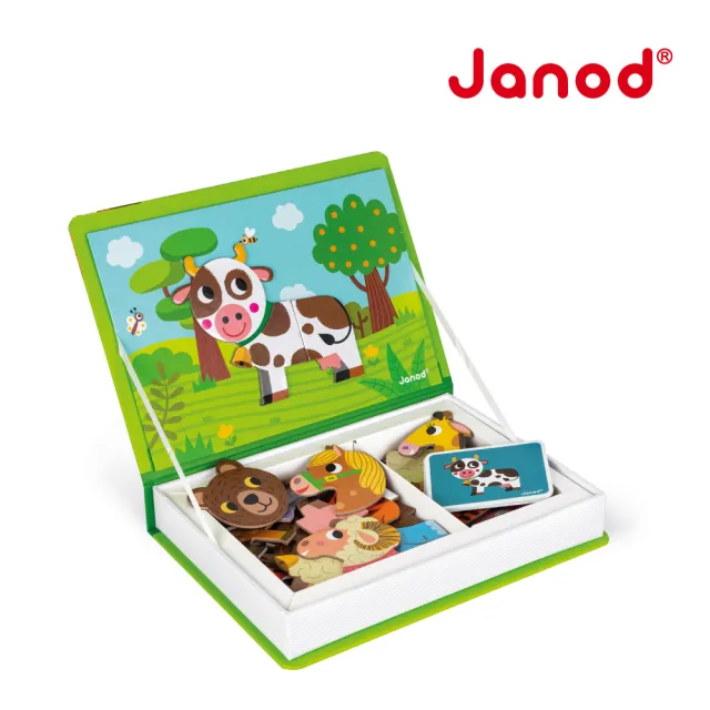 【Janod】磁鐵遊戲書-我的動物朋友(磁鐵書 遊戲書)