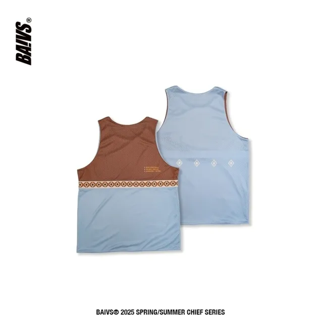 【BAIVS】Reversible Mesh Jersey 男 球參 球衣 雙層 網眼 球衣 棕藍(BJT15873)