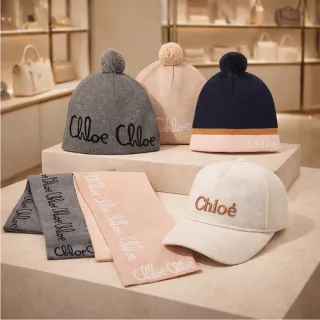【Chloe’ 蔻依】經典品牌LOGO棒球帽/漁夫帽/毛帽/圍巾(多款選)
