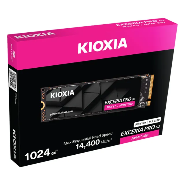 【KIOXIA  鎧俠】EXCERIA Pro G2 1TB M.2 2280 PCIe NVMe SSD固態硬碟