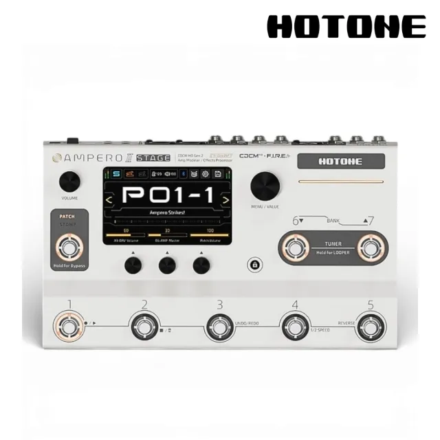 【HOTONE】Ampero II Stage 電吉他綜合效果器 觸碰式螢幕/創造音色靈感(MP-380 MP380 綜效 混音 錄音)