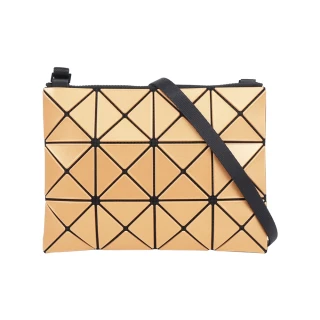 【ISSEY MIYAKE 三宅一生】BAO BAO LUCENT 3X4 金屬亮面斜背包(淺棕色)