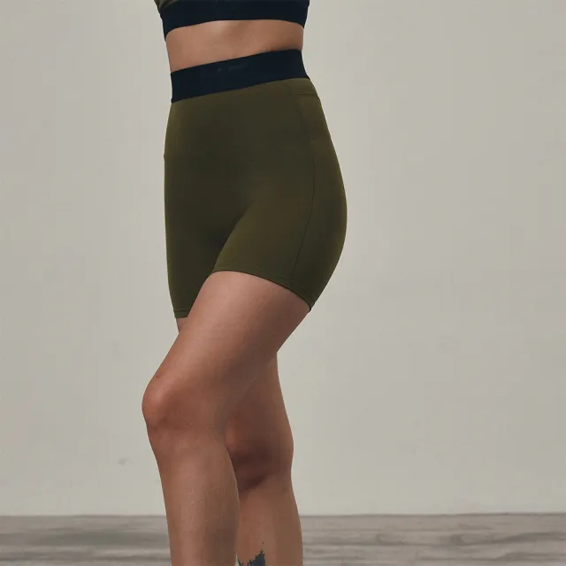 【VERVE】ProFlex316™ LOGO鬆緊帶短Leggings(強韌、高支撐力、高彈性、街頭、潮流、日常穿搭、運動穿搭)