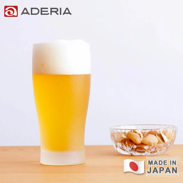 【ADERIA】日本製冰晶系列薄口啤酒杯365ml(3入組)