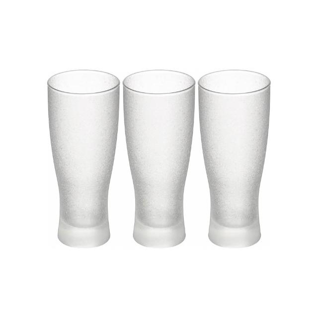 【ADERIA】日本製冰晶系列薄口啤酒杯410ml(3入組)