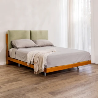 【有情門】STRAUSS 睱居福昇床組-6*6.2呎/GL22.5(製作期2-3週/實木/雙人加大/床架/床框/床頭板)