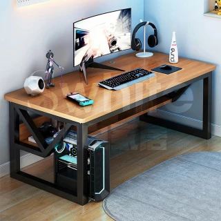 【靚白家居】胖胖腿電腦桌 特厚款 120公分(電競桌 書桌 工作桌 居家辦公桌 餐桌)