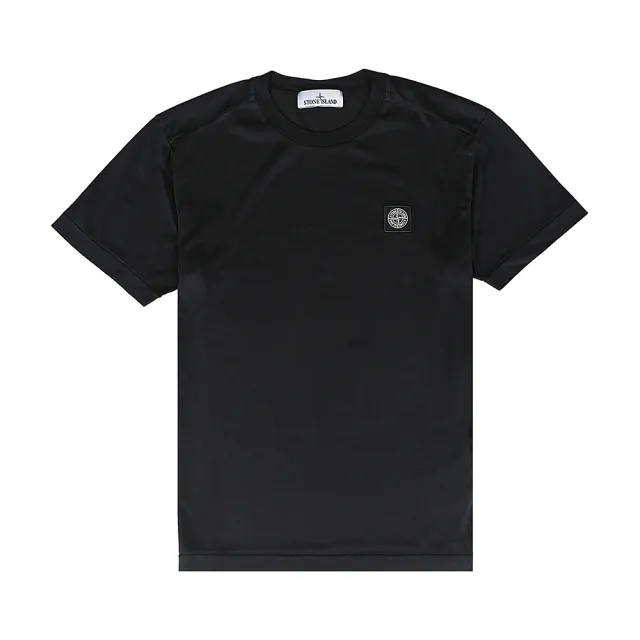 【Stone Island】Stone Island 十字羅盤圖章LOGO棉質短袖T恤(男款/黑)