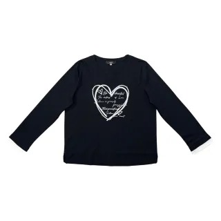 【GINKOO 俊克】袖口百褶愛心容縣釘珠上衣