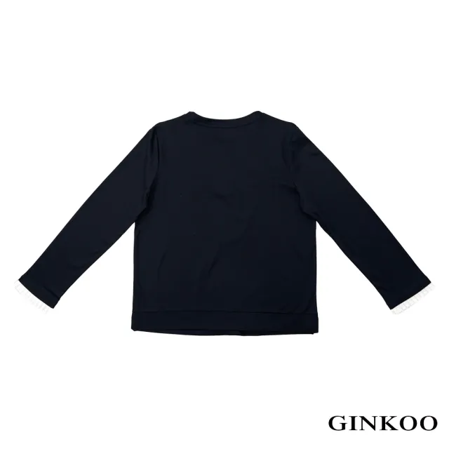 【GINKOO 俊克】袖口百褶愛心容縣釘珠上衣