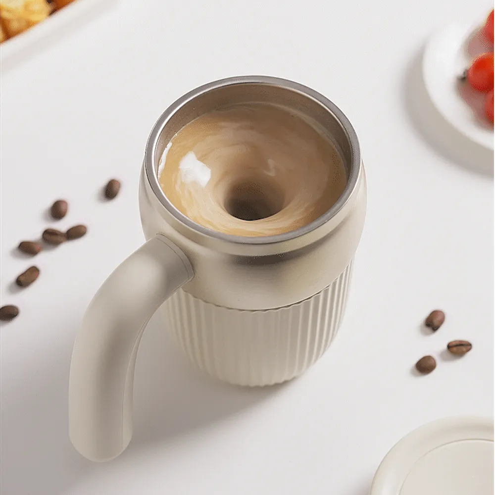 太力】2入組芯漾電動攪拌杯450ml 咖啡杯攪拌杯(自動攪拌杯咖啡機蛋白粉