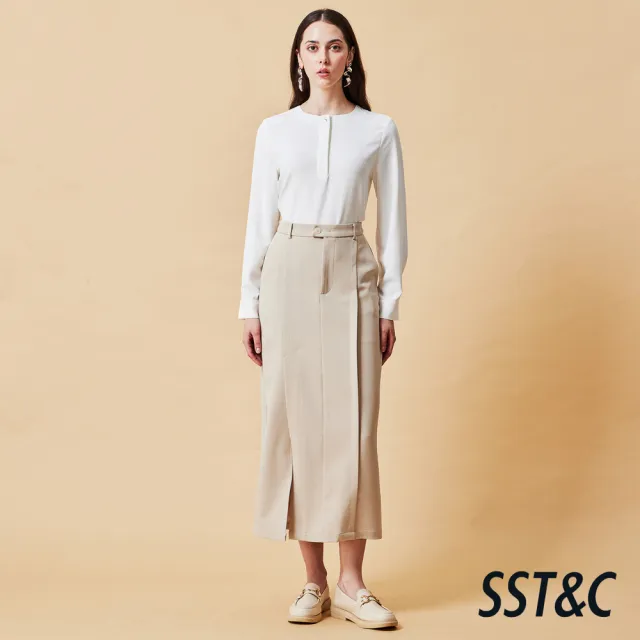 【SST&C】女裝 暖沙色八片剪接都會直筒裙-825212212012(指定單品快閃價)