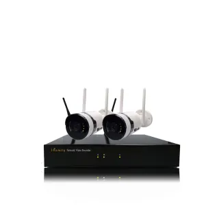 【I-Family】免配線設定簡易安裝 無線監視錄影系統 三百萬畫素 16路式 廣角鏡頭 一機2鏡