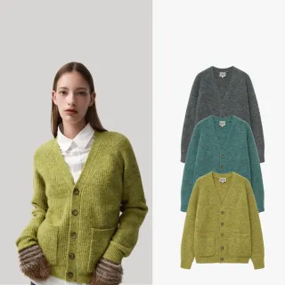 【MARITHE FRANCOIS GIRBAUD】官方旗艦 毛絨V領寬版針織衫(多款任選)
