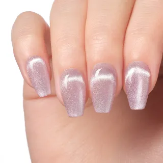 【DASHING DIVA】MAGICPRESS 時尚潮流美甲片-流光裸色(單色 貓眼)