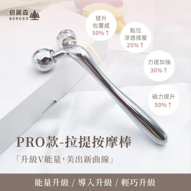 【Beroso 倍麗森】V臉提拉緊緻按摩器PRO(小螳螂 臉部滾輪 小臉神器 臉部撥筋 小臉滾輪 雙11)