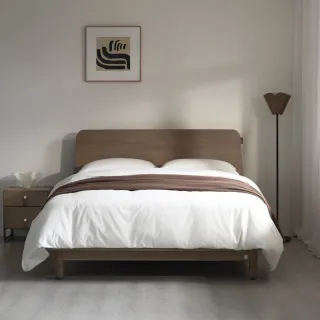 【iloom 怡倫家居】Heizel R 雙人床架 兩色可選(床架 雙人床 雙人床架)