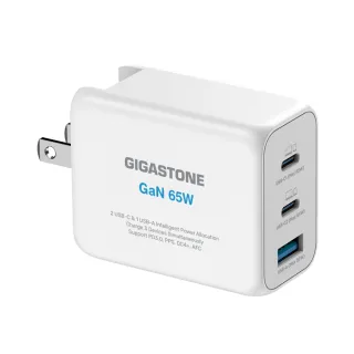 【Gigastone 立達國際】GaN 65W氮化鎵Type-C三孔急速快充充電器Pro PD-7650W(iPhone17/MacBook/筆電快充)