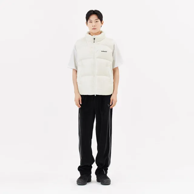 【Mark Gonzales】男女同款 刺繡 MG LOGO 羽絨背心 - 白色