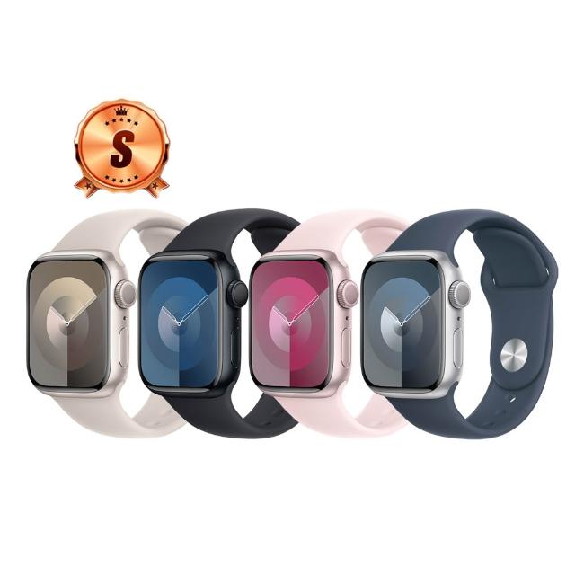 【Apple】S級福利品 Apple Watch S9 GPS 45mm(鋁金屬錶殼搭配運動型錶帶 享原廠一年完整保固)