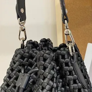 【LEEHER】雙11 水桶包/腋下包/編織束口包/編織側背包/女生包包/編織包/包包/側背包/韓系包包/小