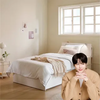 【iloom 怡倫家居】Vantt 單人床組 床架+床墊 單人加大(床架 單人床 單人床架 床墊 床組 收納床架)