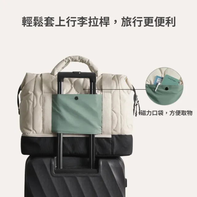 【BAGSMART】雙11 34L大容量旅行手提袋(防潑水耐磨材質、托特包、大容量、多隔層、背帶可拆)