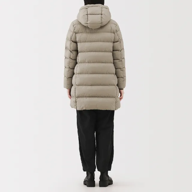 【MUJI 無印良品】女輕量羽絨可攜式附帽大衣(黑色/淺米/棕色)
