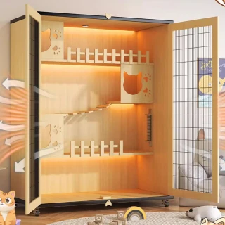 【愛寵生活館】可移動多層貓別墅 貓窩貓爬架一體 貓舍貓屋貓籠(90*45*90四季通用 空間自由 加厚耐用)