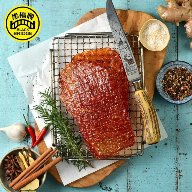 【黑橋牌】享口福臘味肉乾禮盒2件組(廣式臘腸+原味豬肉乾/台灣豬肉/伴手禮/送禮/中秋禮盒)