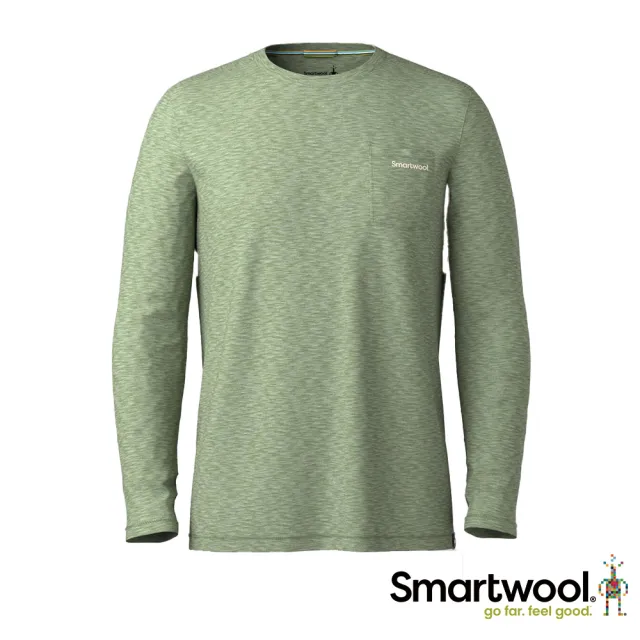 【SmartWool】男 塗鴉 長Tee/登山裝備(美麗諾羊毛 快乾 吸濕排汗 排汗衣 抑菌抗臭 大麻纖維混紡)