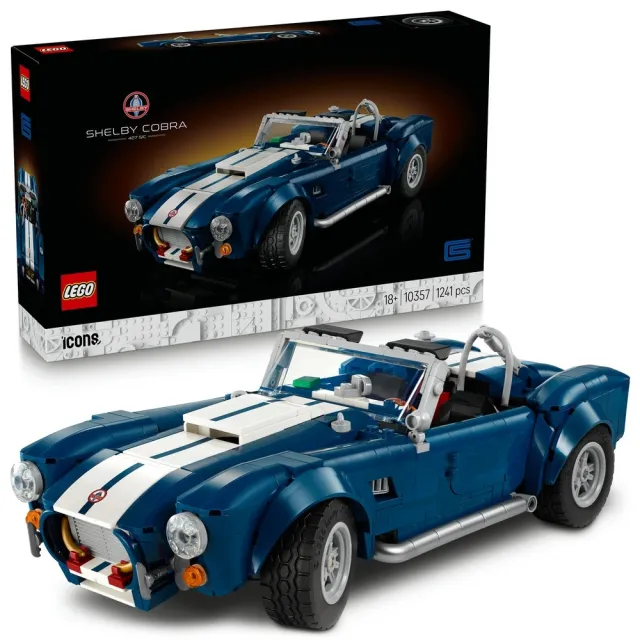 【LEGO 樂高】Icons 10357 Shelby Cobra 427 S/C(賽車模型 居家擺設 積木 玩具)