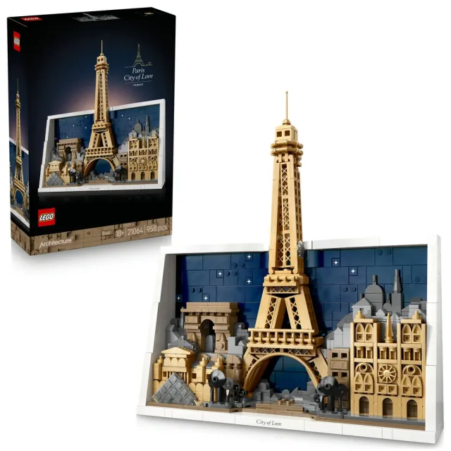 【LEGO 樂高】建築系列 21064 巴黎－愛之城(法國景色 居家擺設 積木 玩具)