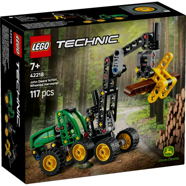 【LEGO 樂高】科技系列 42218 John Deere 1470H 輪式森林收割機(工程模型 玩具車 積木 玩具)