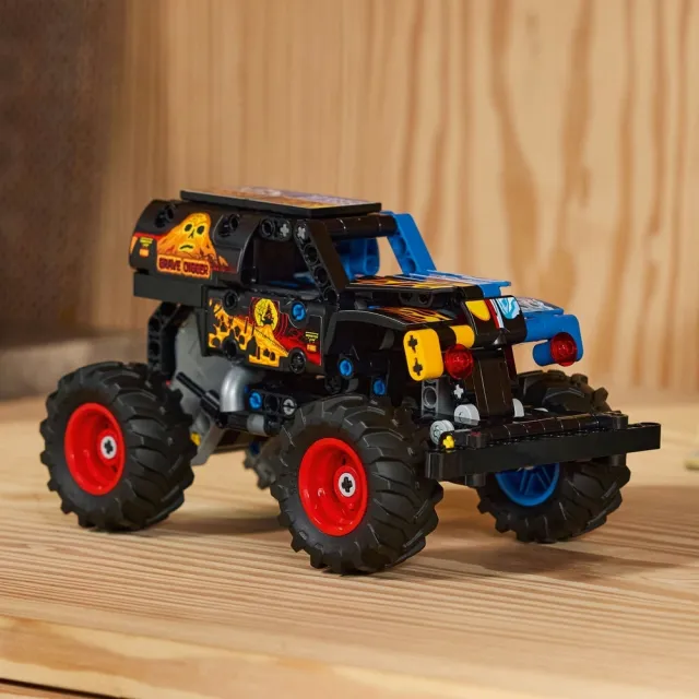 【LEGO 樂高】科技系列 42219 Monster Jam Grave Digger 火與冰(怪獸卡車 迴力車玩具 積木 玩具)