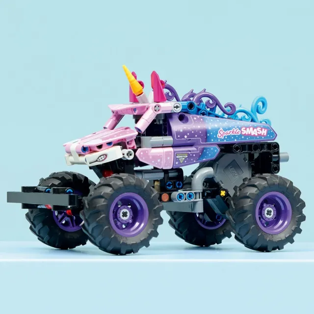【LEGO 樂高】科技系列 42220 Monster Jam Sparkle Smash 迴力車(怪獸卡車 迴力車玩具 積木 玩具)