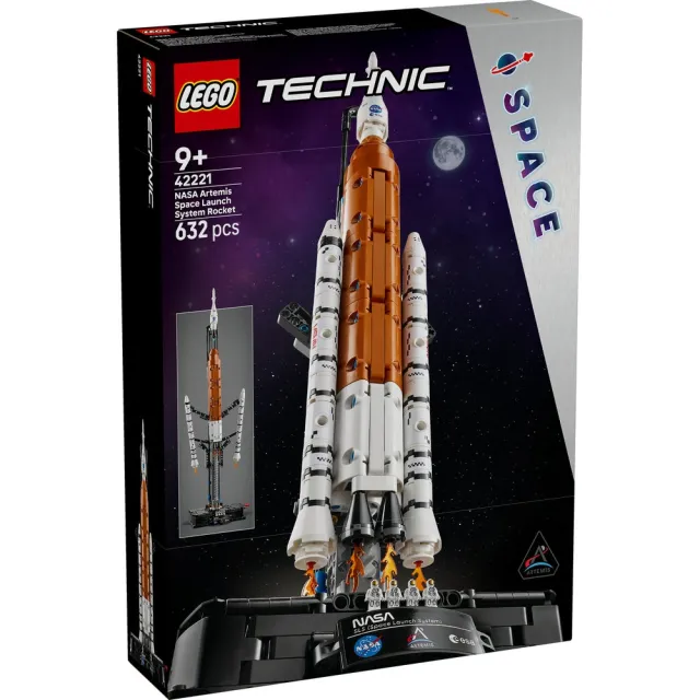 【LEGO 樂高】科技系列 42221 NASA Artemis 太空發射系統火箭(太空玩具 居家擺設 積木 玩具)