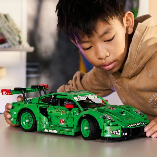 【LEGO 樂高】科技系列 42224 Porsche 911 GT3 R REXY AO Racing 賽車(保時捷跑車 賽車模型 積木 玩具)