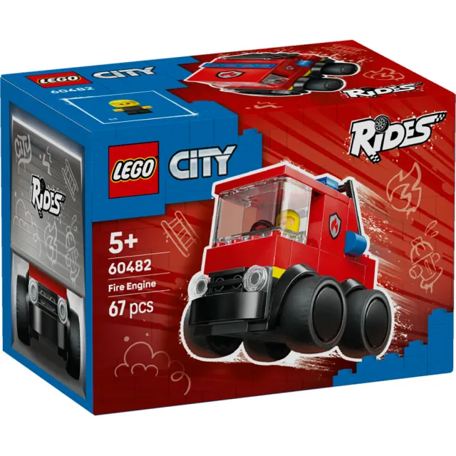 【LEGO 樂高】城市系列 60482 Rides－消防車(玩具車 創意力遊戲 積木 兒童玩具)