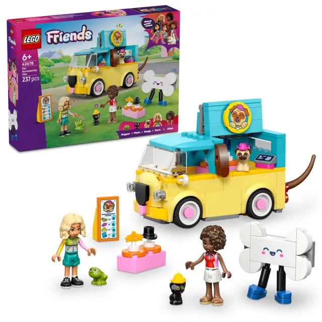 【LEGO 樂高】Friends 42678 寵物飾品車(玩具車 扮家家酒 積木 兒童玩具)