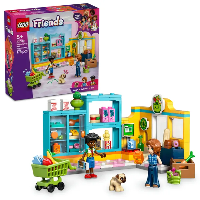【LEGO 樂高】Friends 42680 心湖城便利商店(創意力遊戲 扮家家酒 積木 兒童玩具)