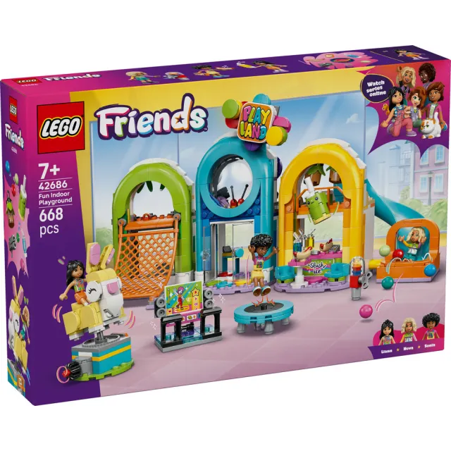 【LEGO 樂高】Friends 42686 歡樂室內遊樂場(創意力遊戲 扮家家酒 積木 玩具)