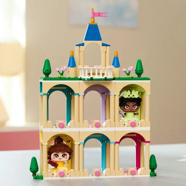 【LEGO 樂高】迪士尼公主系列 43291 迷你貝兒和蒂安娜與城堡(迪士尼公主 裝扮玩具 積木 玩具)