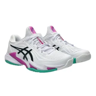 【asics 亞瑟士】網球鞋 男鞋 運動鞋 澳網  COURT FF 3 白紫綠 1041A370-106