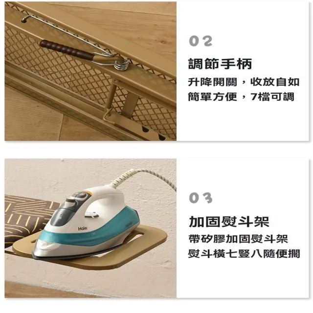 【Quality 聚家】燙衣板家用摺叠大號熨衣板熨燙點板電熨斗墊板(熨衣服板架/熨燙墊/立式熨燙板/燙衣板)
