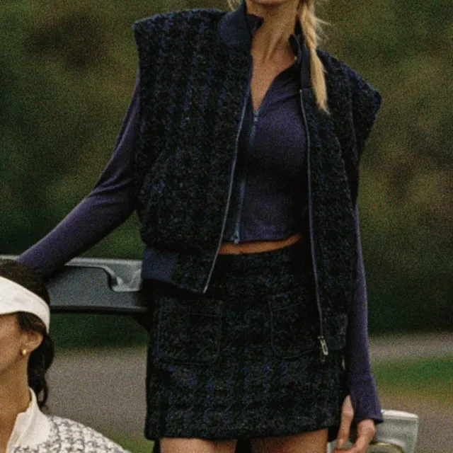 【WISKII】THE LINKS TWEED SKIRT