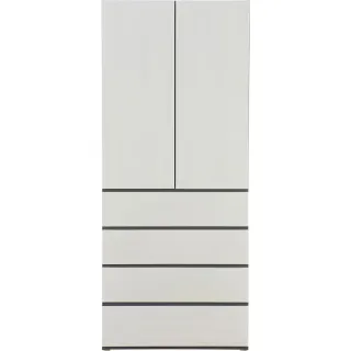 【NITORI 宜得利家居】◎衣櫥 衣櫃 雙開四抽 WS051 80BC WW(衣櫥 衣櫃 WS051)