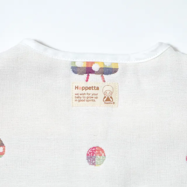【Hoppetta】彩虹蘑菇六層紗2穿式睡褲睡袍 大童(7-10歲防踢背心、冬暖夏涼、四季被)
