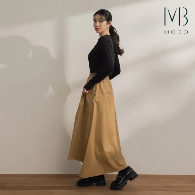 【MO-BO】好比例側織帶長裙